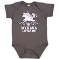 thumbnail image 3 of Inktastic My Nana Loves Me Unicorn Girls Baby Bodysuit, 3 of 5