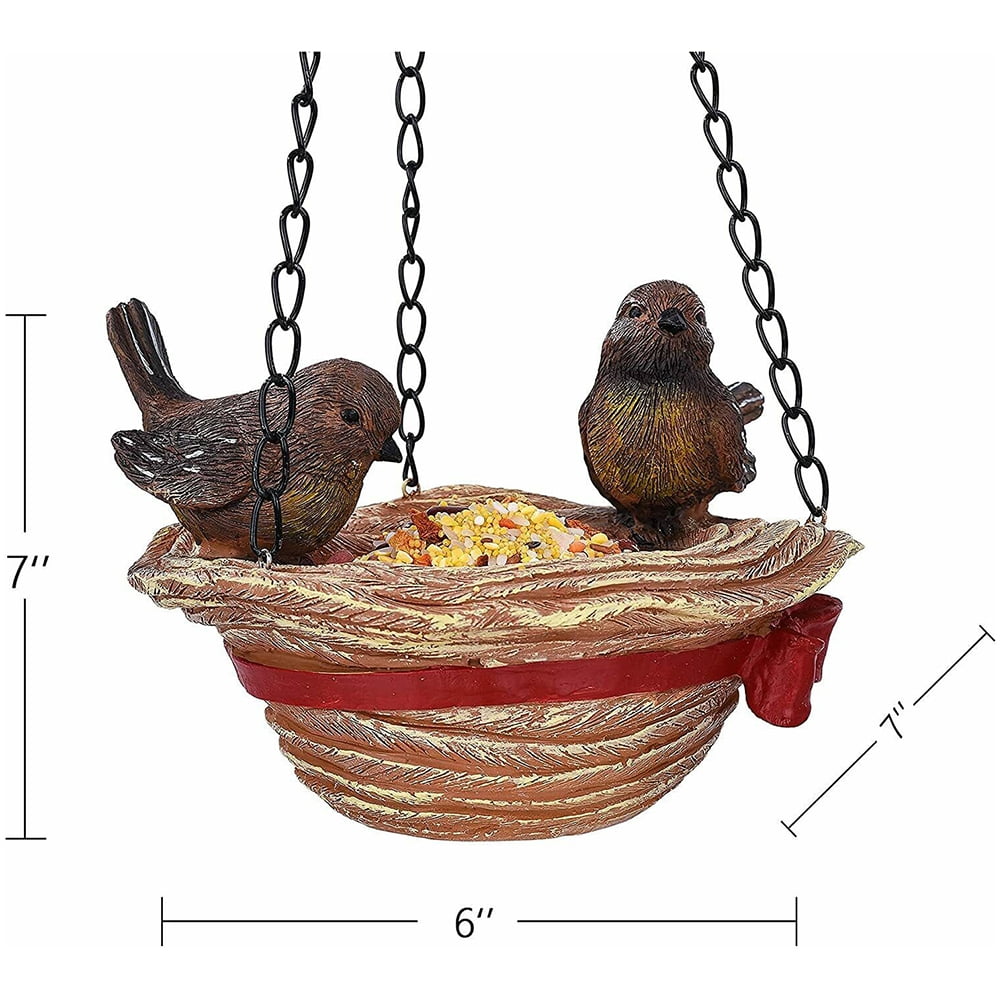 Lowestbest Hanging Bird Feeder, Resin Hummingbird Wild Feeder, Aviary with Hooks Weatherproof and Rustproof Lowestbest Hanging Bird Feeder, Resin Hummingbird Wild Feeder, Aviary with Hooks Weatherproof and Rustproof
