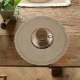 thumbnail image 4 of Btomtd Jute Linen Weaving Placemats Lace Printable Insulating Pads Western Style Table Decor Mats Table Place Mats for Household, B, 4 of 6