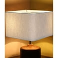 thumbnail image 4 of 16x16x10 Rounded Corner Premiere Hardback Shallow Square Drum Lampshade Textured Oatmeal, 4 of 5