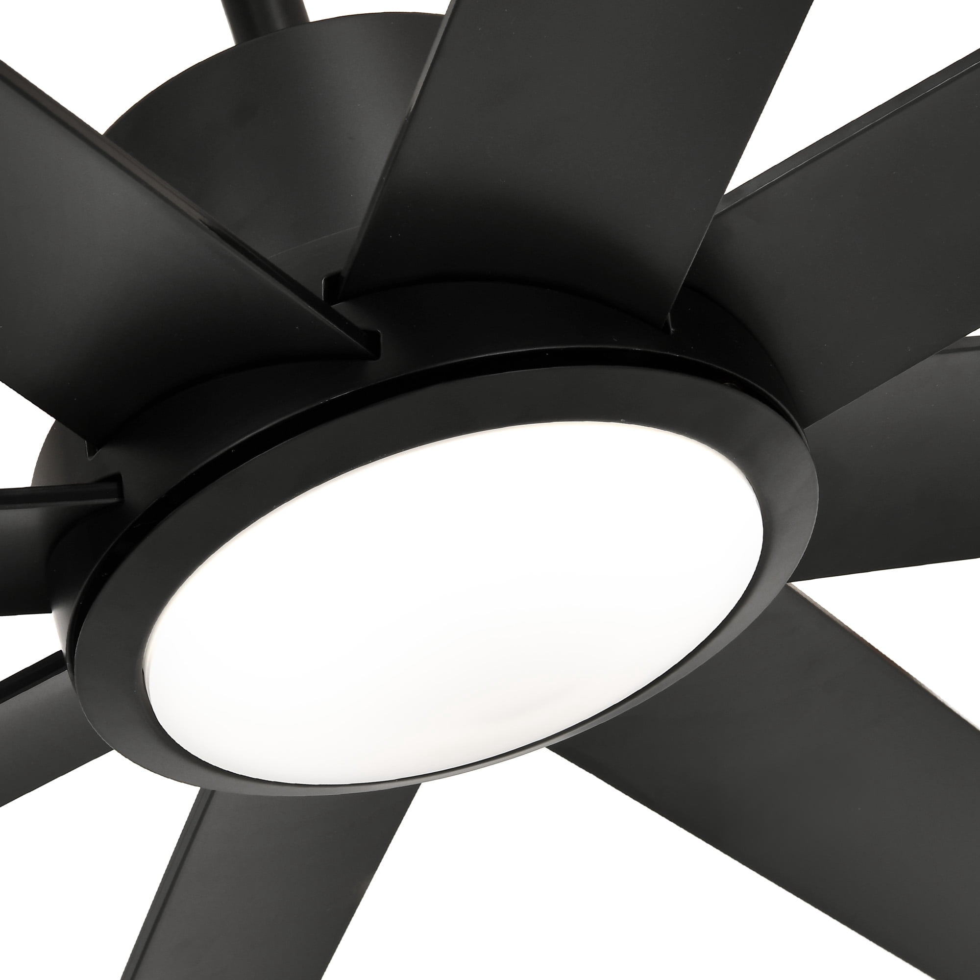 Uforic 72 Inch Black Ceiling Fans with Lights and Remote Control,8 Aluminum Blades with 6 Speed, Modern Ceiling Fans for Living Room,Garage