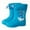 ZA Blue, variant on Toddler Rain Boots Baby Kids Easy On Boots Lightweight Rainy Day Wear Solid Color Shoes 18 Months-24 Months