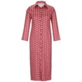 thumbnail image 4 of Meichang Dresses for Women Long Sleeve Collar Button Down Maxi Shirt Dresses Trendy Polka Dot Print Long Beach Dresses with Pockets Pink L, 4 of 8