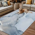 thumbnail image 2 of Fsddascl Marble Blue Outdoor Rug for Patio/Deck/Porch, Non-Slip Large Area Rug 4 x 6 Ft, Modern Abstract Ink Painting Luxury Indoor Outdoor Rugs Washable Area Rugs, Reversible Camping Rug Carpet, 2 of 5