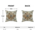 thumbnail image 2 of Boho Pillow Covers 18x18 Set of 2, Blue Gold Carpet Pattern Decorative Throw Pillows Linen Ethnic Design Farmhouse Cushion Pillow Covers for Sofa Couch Outdoor Decor, 2 of 6