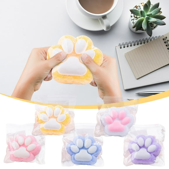 Taba Jouet Patte de Chat Squishy, Jouets Squishy Taba, Jouets Fidget Silencieux Patte de Chat Squishy, Petits Squishies Anti-Stress Jouets Sensoriels Cadeaux pour Souvenir de Fête de Noël Cadeau de la Saint-Valentin