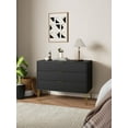 thumbnail image 2 of DUMBO Modern Engineered Wood Dresser with 3-Drawers in Black, 2 of 11