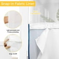 thumbnail image 6 of Blue Gold No Hook Shower Curtain Waterproof, Bathroom Curtains with Snap in Liners and See Through Top Window, Modern Street Art Splatter Foil Painting Hotel Style Bathtub Curtains Shower 72"Wx72"L, 6 of 8