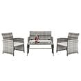 thumbnail image 5 of DEELLEEO 4pcs 1 Double Seat 2 Single Seat 1 Coffee Table Combination Sofa Gray Gradient, 5 of 5