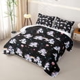 thumbnail image 3 of Erosebridal Colorful Cute Unicorn Rainbow Bed Spread Queen，Multicolor Loves Stars Queen Coverlet Set For Kids Girls,3 Pieces, 3 of 7