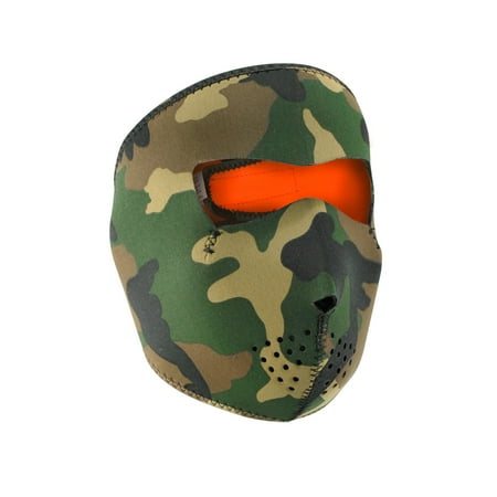 ZANheadgear Reversible Full Mask Camo to High-Vis Orange