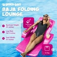 thumbnail image 2 of TRC Recreation Folding Baja II Portable Pool Float Lounger, Flamingo Pink, 2 of 8