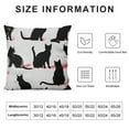 thumbnail image 5 of BANET Cat Throw Pillow , with Ornate Patterns , Decorative Square Accent Pillow Case 12x12in, 5 of 5