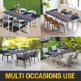 thumbnail image 5 of Navy Blue Coastal Table Cloths for 6 Foot Rectangle Tables, Nautical Ocean Sea Abstract Art Patio Waterproof Elastic Fitted Tablecloths, Washable Rectangular Table Cover for Camping, 5 of 8