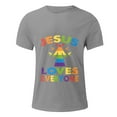 thumbnail image 3 of WREESH Men's Graphic Print Crew Neck T-Shirt Short Sleeve Loose Fit Summer Tops Gray, 3 of 5