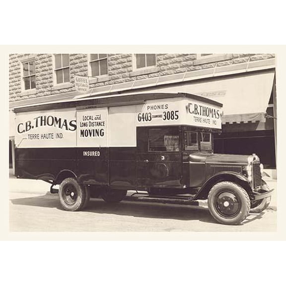 C.B. Thomas Moving Truck- Fine Art Canvas Print (20" x 30")