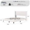 thumbnail image 3 of Soft Upholstered Platform Bed Frame with Wingback Headboard – Sturdy Wooden Slats, No Box Spring Needed, Easy Assembly, Noise-Free – Full Size, White Flannel, 3 of 7