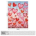 thumbnail image 4 of JEUXUS  Valentines' Day Throw Blanket, Romantic Love Heart Blanket Throw, Pink Cozy Flannel Blanket for Couch Bed Sofa, Soft Warm Bed Napping Blanket for Valentine's Home Decoration Gift, 4 of 6