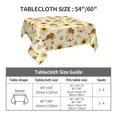 thumbnail image 7 of Wukai Watercolor Bee Honey Honeycomb Bee Waterproof Tablecloth for Kitchen Dining, Fits Square Tables for 2-4 Seats -60"x60", 7 of 7