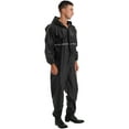 thumbnail image 5 of Zaldita Motorcycle Rain Suit For Men Women One Piece Hooded Jumpsuit Reflective Strip Rainsuit Black XL, 5 of 7