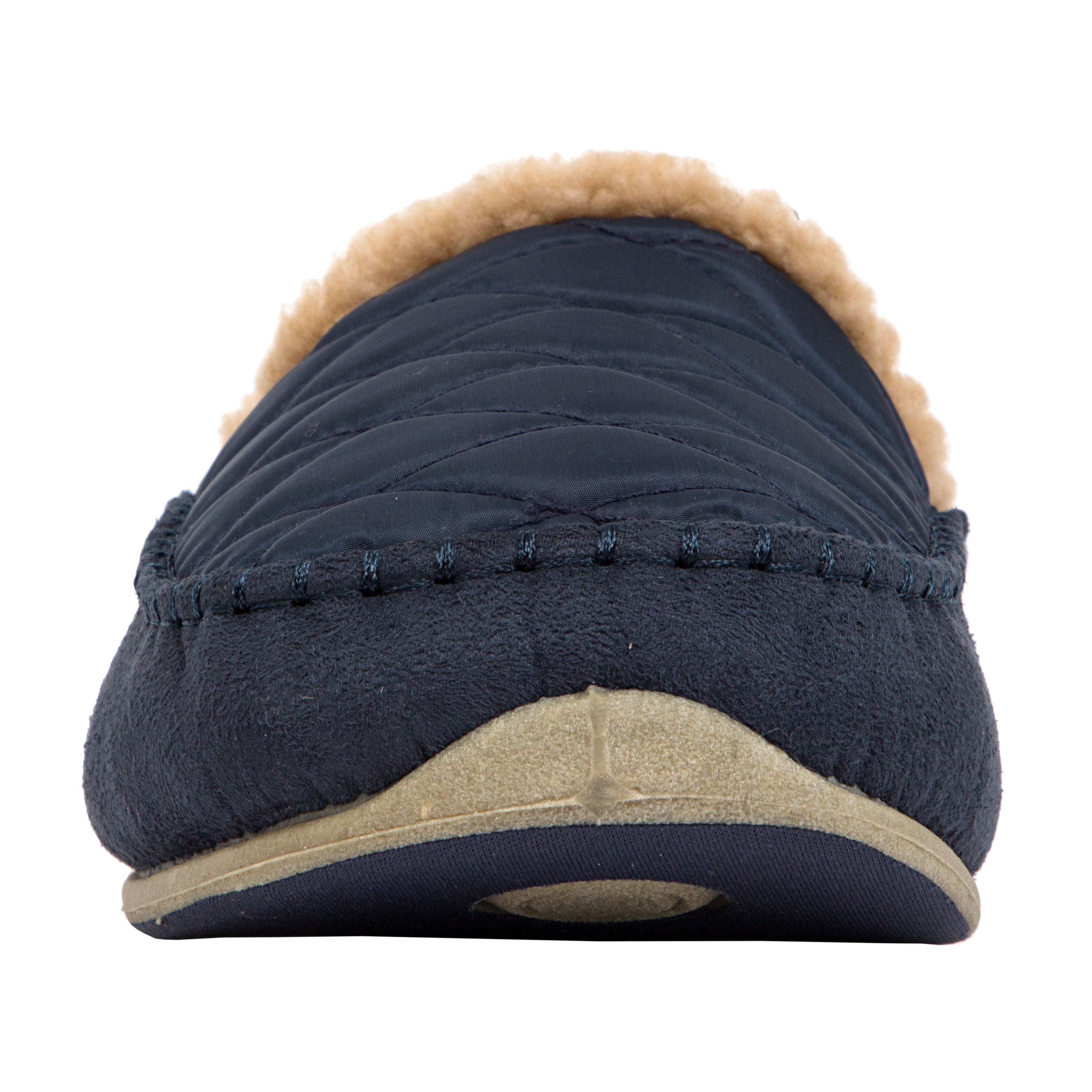 DEER STAGS Mens Navy Quilted Comfort Slipperooz Round Toe Slip On Slippers Shoes 10 M