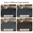 thumbnail image 7 of ODIKA 4'x6' Black Contemporary Geometric Pile Washable Area Rug Subtle Tonal Field Clean Borderless Flat Surface Art for Bedroom, Reading Nook, Pet Friendly & Non-Shedding, 7 of 7