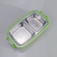 thumbnail image 4 of Stainless Steel Lunch Box, 2 Compartment Leakproof Bento Box, 7.48X4inch Stainless Steel Food Storage Containers, Metal Food Storage Container, Portable Snack Container for Outdoor Work Lunch, 4 of 5