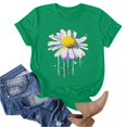 thumbnail image 5 of T Shirts for Women Graphic Under 10 Short Sleeve Crewneck Shirts Floral Summer Casual Tops Tunic Loose Fit Tees Soft Comfy Blouses Women Saved Items Past Orders Online Sales, 5 of 5