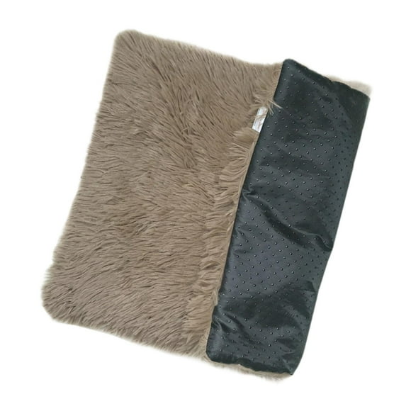 Alfombrilla para cama para perros, alfombrilla antideslizante, cómoda y gruesa, cama para perrera, cojín para mascotas para conejitos, gatos, gatitos, marrón claro
