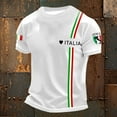 thumbnail image 4 of Big and Tall Shirts for Men Casual T Shirts Italian Flag Print Breathable Comfortable Short Sleeve Tee For Daily Wear Sports And Outdoors Big Tall Ling Sleeve Shirt V Neck T Men Dark Tee Shirt 2XL, 4 of 4