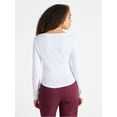 thumbnail image 3 of No Boundaries Henley Top with Long Sleeves, Women’s, 3 of 5