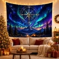 thumbnail image 3 of Golden Compass in Starry Mountain Campsite, Dreamy Celestial for Astronomy Fans, Mystical Night Art Decor, Housewarming Gift Tapestry Wall Hanging for Bedroom and Den, 3 of 7