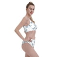 thumbnail image 4 of Fotbe Party Shark Cute Women's High Waisted Bikini Tankini Sets Two Piece Bathing Suits High Cut Scoop Neck Swimsuit-Medium, 4 of 8