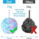 thumbnail image 2 of Shower Puff Loofah 75g/pcs Extra Large Shower Puffs Shower Sponge Shower Scrunchie Body Puff Shower , Set Of 4, Flower Color, 2 of 5