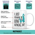 thumbnail image 3 of Funny Mug - I Just Freaking Love Alpacas Alpaca Fan Lover 11 Oz Ceramic Coffee Mugs - Funny, Sarcasm, Motivational, Inspirational birthday gifts for friends, him her coworkers, dad, mom sis, 3 of 6