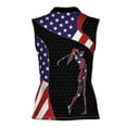 thumbnail image 3 of American Flag Patriot Golf Black Women's Polo Shirt, 3 of 5