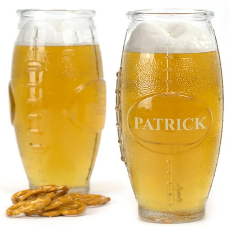 - Personalized Football Shaped Beer Glass, 16 oz
