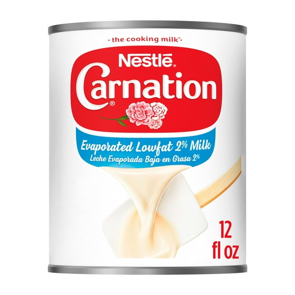 Nestle Carnation Low-Fat 2% Evaporated Milk, Vitamin-A and Vitamin-D, Liquid, 12 fl oz Can