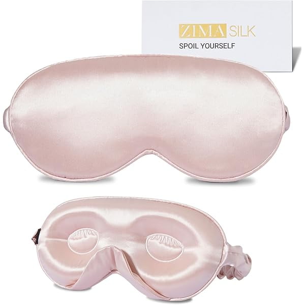 wonima11 ZIMASILK Adjustable 22 Momme 100% Mulberry Silk Sleep Mask, Upgraded 3D Contoured Cup Eye Mask for Sleeping, Super Soft & Breathable Blindfold, Blackout for Deep Sleeping (Pink)