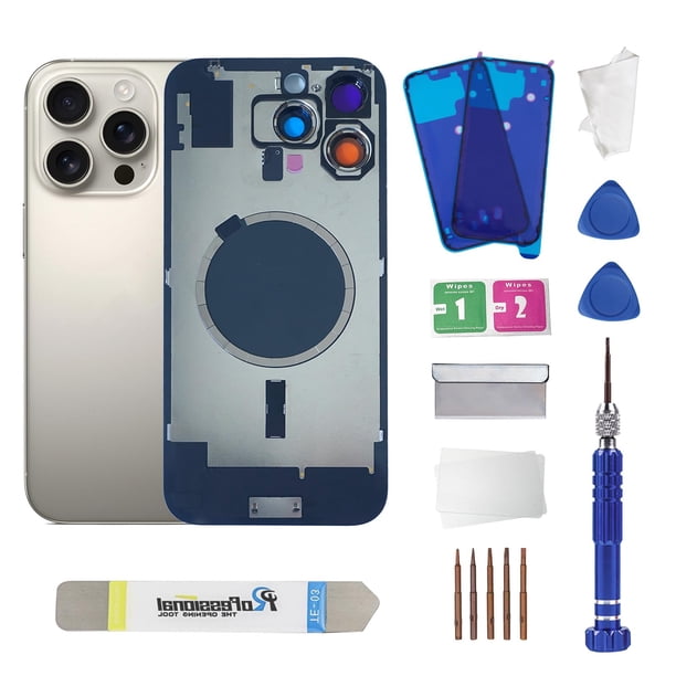 Reemplazo de cristal trasero ZNZHKR para iPhone 16 Pro Max 6.9" impermeable