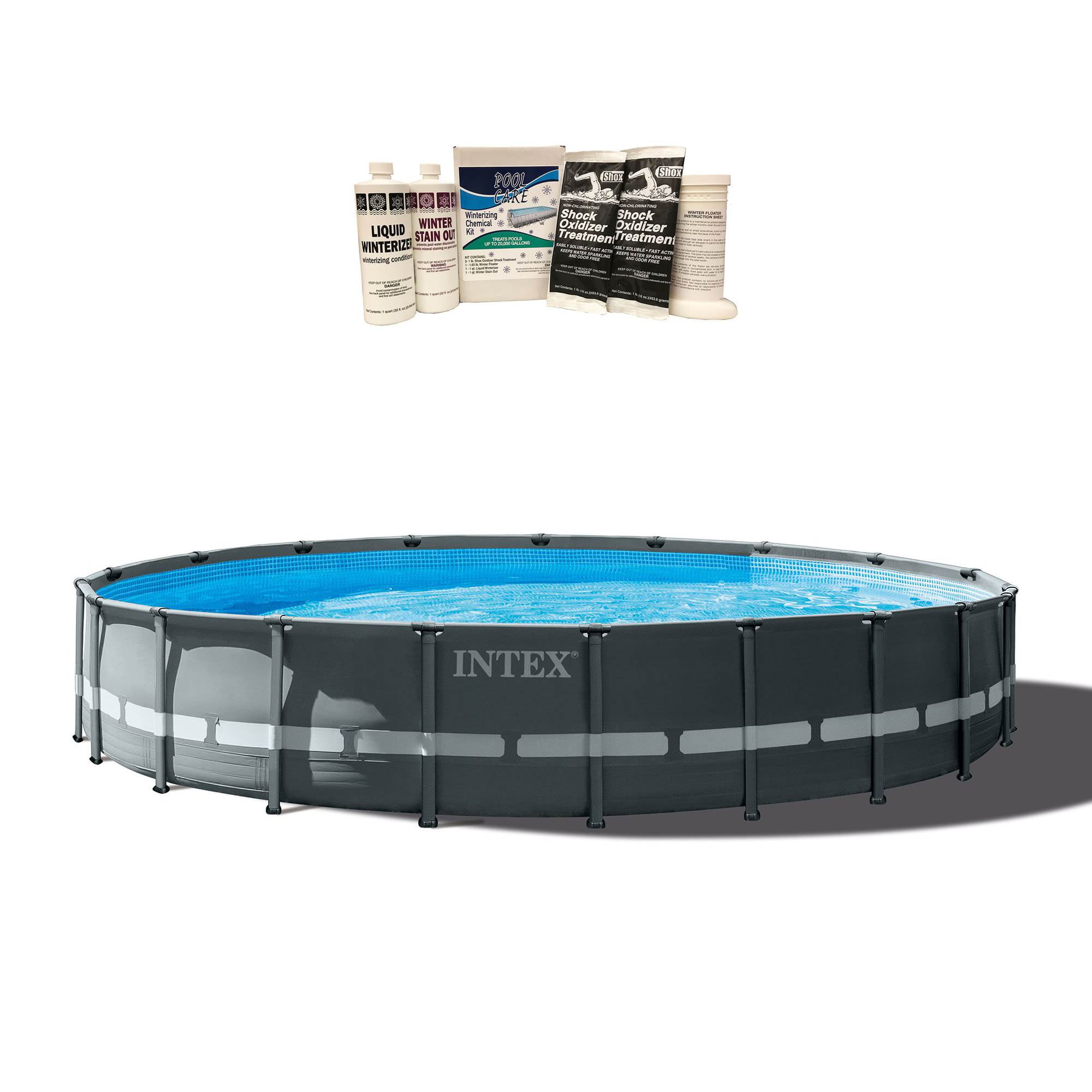 Intex 24ft x 52in Ultra XTR Round Frame Pool, Pump, Ladder