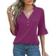 thumbnail image 1 of Blusa Rapbin para mujer, tallas grandes, camisetas con cuello en V, 1 of 5