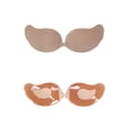 thumbnail image 1 of Pack de 2 sujetadores push up de silicona sin tirantes autoadhesivos sin espalda para mujer Forma de ala beige B, 1 of 3