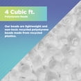 thumbnail image 3 of Bean Bag Refill Beads with Poly Fill Beans Polystyrene Filler Beads for Pillow, Bean Bag - Made in USA - 4 Cubic ft, 3 of 8