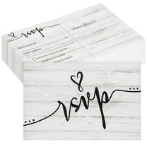 60 Pack RSVP Postcards for Wedding, Rehearsal Dinner, Bridal Shower, Birthday Party with Mailing Side (4x6 In)