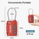 thumbnail image 3 of Puroma 2 Pack TSA Approved Luggage Lock, 4 Digit Combination Travel Locks Resettable Code Lock with Zinc Alloy Body for Suitcase, Toolbox, Backpack, Bag, Gym Locker (Red), 3 of 7