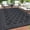 Black and Gray, variant on Senfot 9x12 Waterproof Reversible Plastic Straw Outdoor Rug for Patios Camping RV Deck Backyard Balcony Beach Dark Blue and White