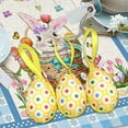 thumbnail image 6 of Twfbrm 3 Pcs Easter Eggs Ornaments, Easter Decorations 2 inch Floral Plastic Easter Hanging Egg with Ropes, Easter Basket Stuffers Handmade Farmhouse Decorative Eggs Baubles for Tree Party Home, 6 of 6
