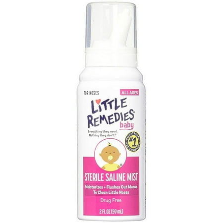Little Remedies Saline Nasal Mist Spray, 1.7 OZ (Pack of 3)