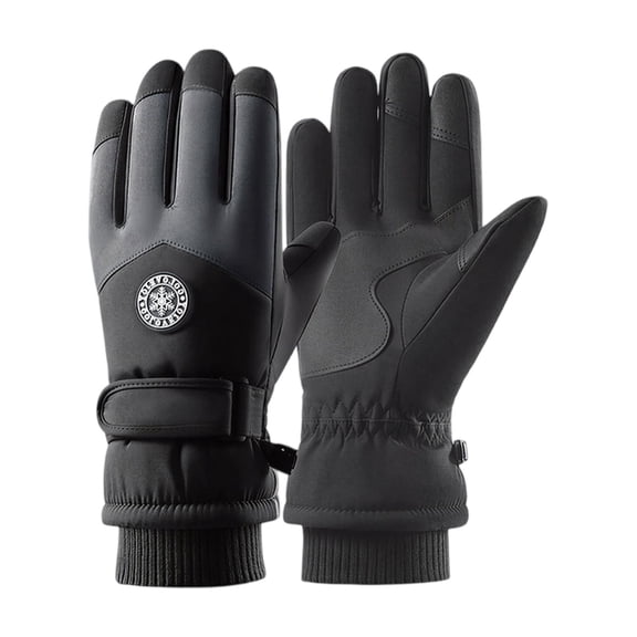 Touchscreen Skiing Warm Gloves Double-Layer Thickened Full Finger Anti Slip Gloves Winter Ski Gloves Outdoor Warm Gloves